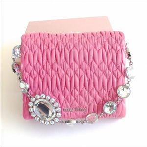 Brand New! Miu Miu Embellished Square Shoulder Bag